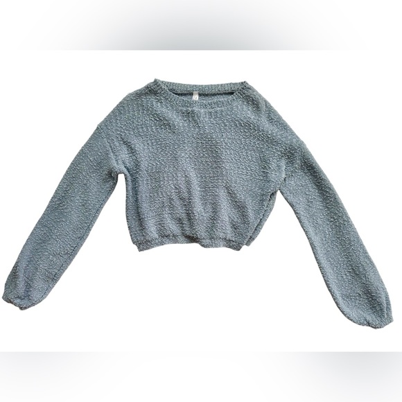 Dreamers S/M cropped boat neck long sleeve sweater - Picture 4 of 7